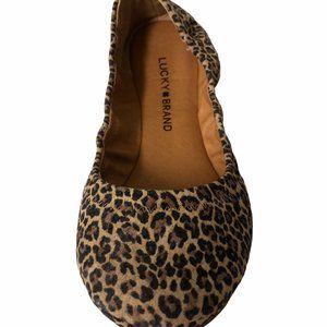 Lucky Brand Women's Emmie Ballet Flat - Sesame Persian Leopard